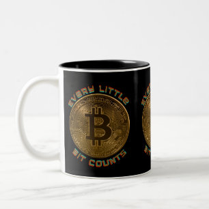 Tasse 2 Couleurs Jedes Stück zählt Bitcoin Zwei-Tone-Tasse