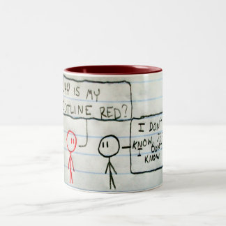 Tasse 2 Couleurs Jeff est rouge