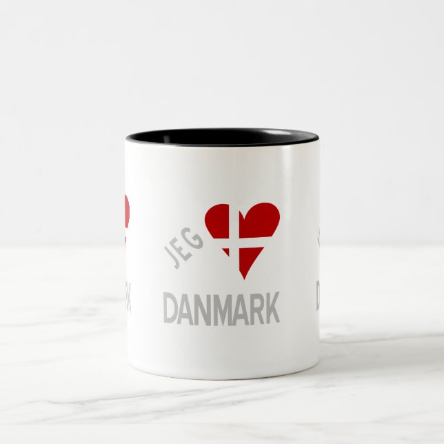 Tasse 2 Couleurs Jeg Elsker Danmark Gray (Centre)