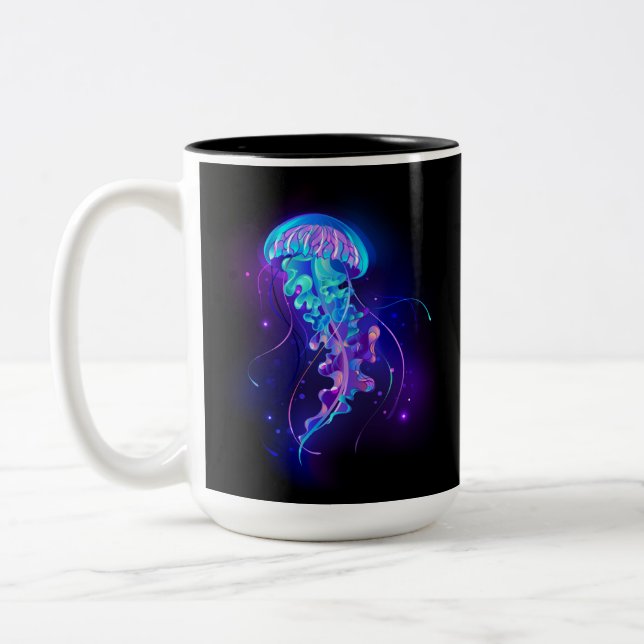 Tasse 2 Couleurs Jellyfish éclatante couleur (Gauche)
