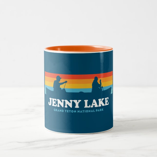 Tasse 2 Couleurs Jenny Lake Grand Teton National Park Canoe (Centre)