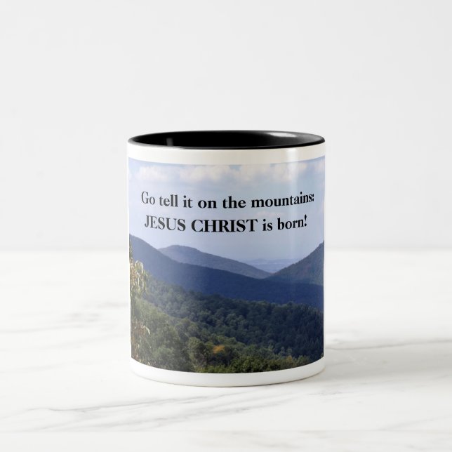 Tasse 2 Couleurs Jésus Christ est né ! (Centre)