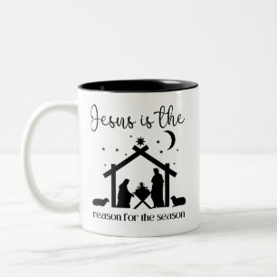 Tasse 2 Couleurs Jésus est la raison de la saison Noël Jésus