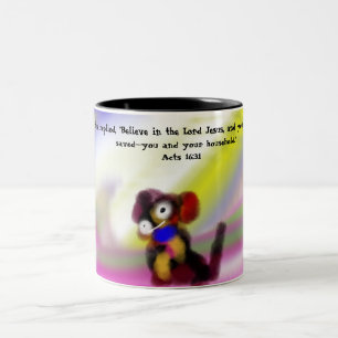 Tasse 2 Couleurs jésus est lumière