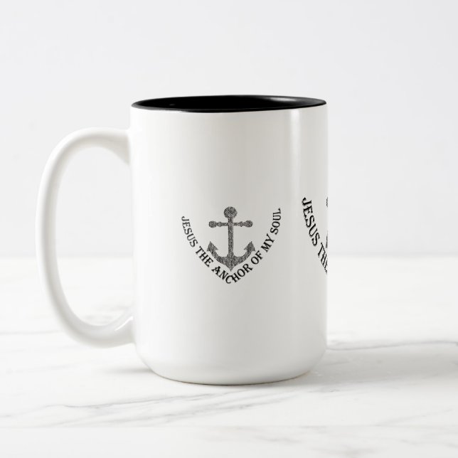 TASSE 2 COULEURS JÉSUS L'ANCRE DE MON ÂME (Gauche)