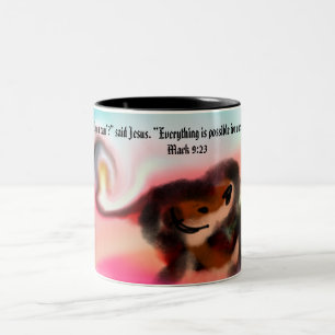 Tasse 2 Couleurs jésus peut
