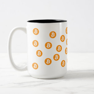 Tasse 2 Couleurs Jeton de chiffrement Bitcoin Wave BTC