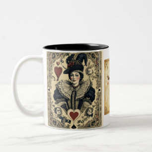 Tasse 2 Couleurs Jeu de cartes ancien