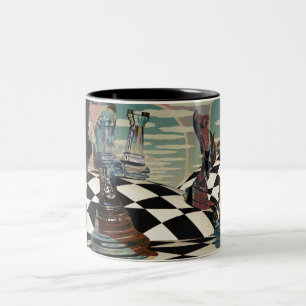 Tasse 2 Couleurs Jeu d'échecs surréaliste
