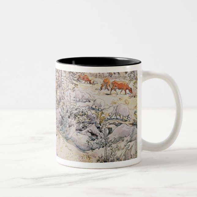 Tasse 2 Couleurs Jeune fille tissant, 1905 (Droit)