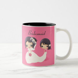 Tasse 2 Couleurs Jeune mariée et domestique d'honneur