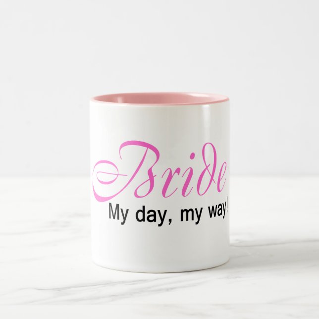 Tasse 2 Couleurs Jeune mariée (mon jour, ma manière !) (Centre)