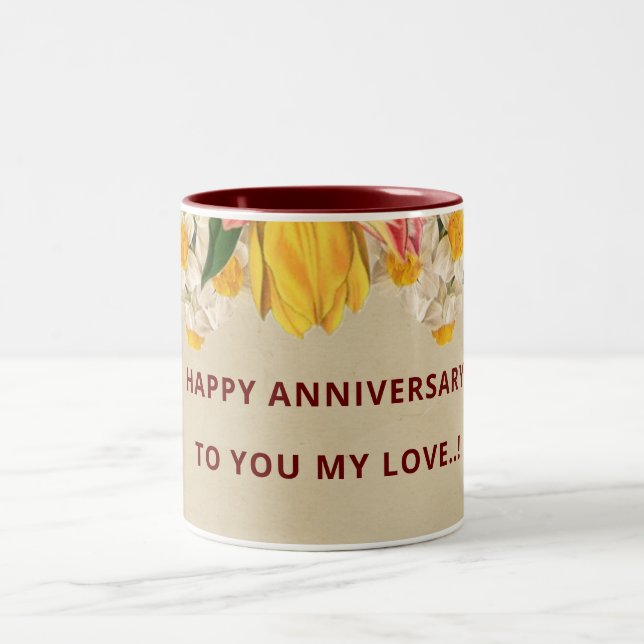 TASSE 2 COULEURS JEUX ANNIVERSAIRE À VOUS MON AMOUR  (Centre)
