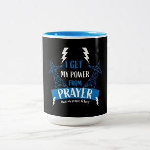 Tasse 2 Couleurs J'Obtiens Mon Pouvoir De La Prière Cadeaux Chrétie