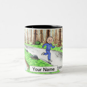 Tasse 2 Couleurs Jogger - Dessin masculin par PrintedPerfection.com