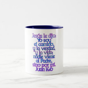 Tasse 2 Couleurs John 14:6 Espagnol