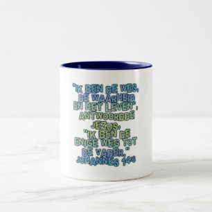 Tasse 2 Couleurs John 14:6 Néerlandais