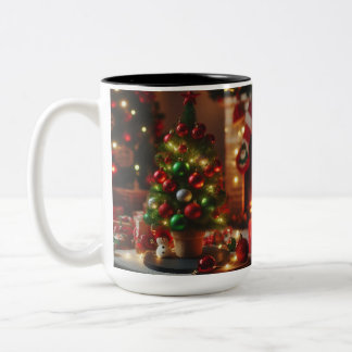 Tasse 2 Couleurs Joie du matin de Noël /Mug