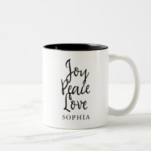 Tasse 2 Couleurs Joie Paix Amour Inspirationnel