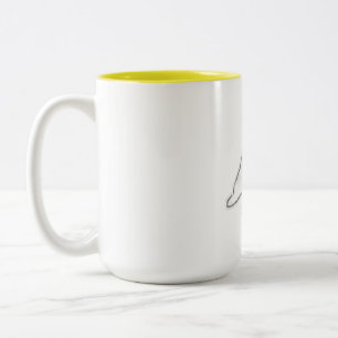 Tasse 2 Couleurs Joli Chat Endormi Sur Le Dos Ventre En Haut Dessin
