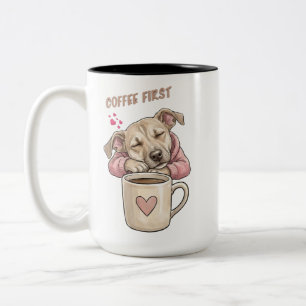 Tasse 2 Couleurs Joli chien dormant paisiblement
