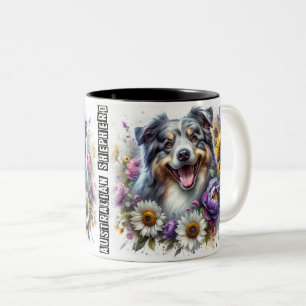 Tasse 2 Couleurs Joli emballage de chien berger australien