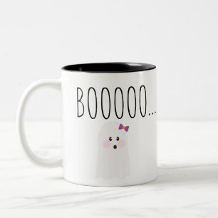 Tasse 2 Couleurs Joli fantôme d'Halloween Boooooooo