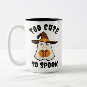 Tasse 2 Couleurs Joli fantôme trop mignon pour parler Caricature Ha