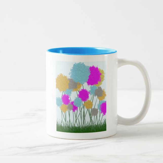 Tasse 2 Couleurs Joli Fleur sauvage (Droit)