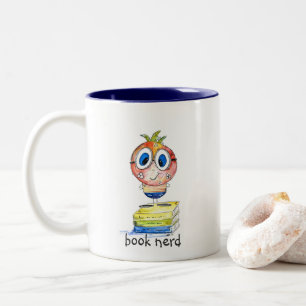 Tasse 2 Couleurs Joli livre blanc Nerd