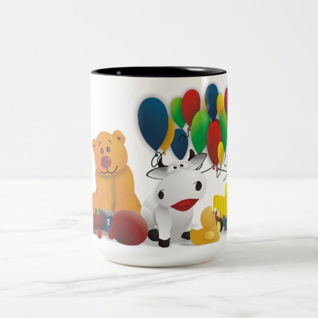 Tasse 2 Couleurs Joli motif d'enfant (Centre)