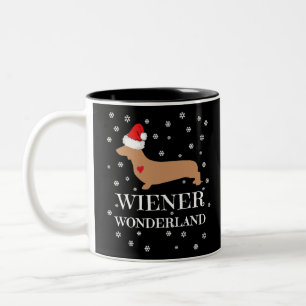 Tasse 2 Couleurs Joli Noël Wiener Wonderland Dachshund Holiday