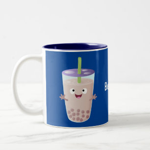 Tasse 2 Couleurs Joli personnage de dessin animé boba thé bulle