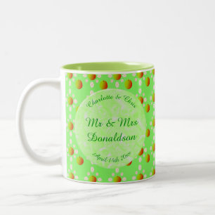 Tasse 2 Couleurs Joli Printemps Mariage Pomme fleur et Pommes