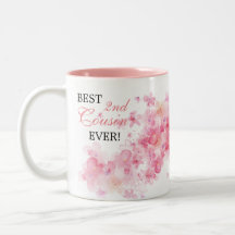 Jolie aquarelle rose florale Meilleur 2ème Cousin 