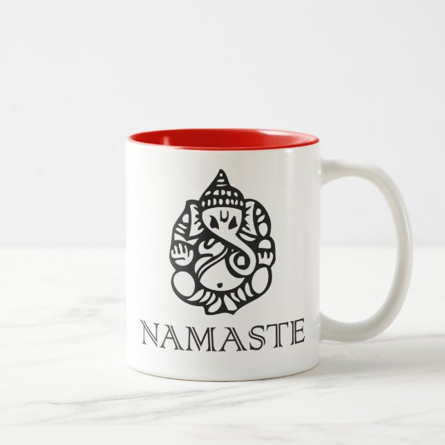 Tasse 2 Couleurs Jolie conception de Ganesh Namaste (Droit)