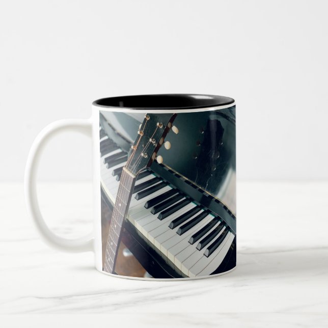 Tasse 2 Couleurs Jolie conception de piano (Gauche)