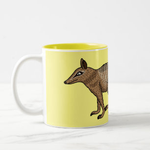 Tasse 2 Couleurs Jolie illustration de dessin animé de numbat heure
