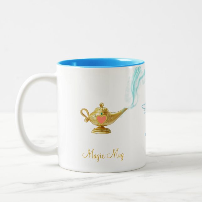 Tasse 2 Couleurs Jolie lampe magique, ange et calligraphie (Gauche)