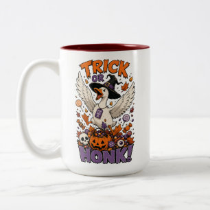 Tasse 2 Couleurs Jolie Sorcière Oie Citrouille Bonbon Graphique