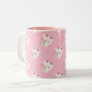 Tasse 2 Couleurs Jolie vache romantique