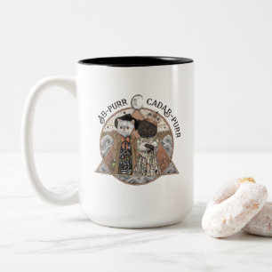 Tasse 2 Couleurs Jolie Vintage Cottagecore Chat Sorcières Halloween