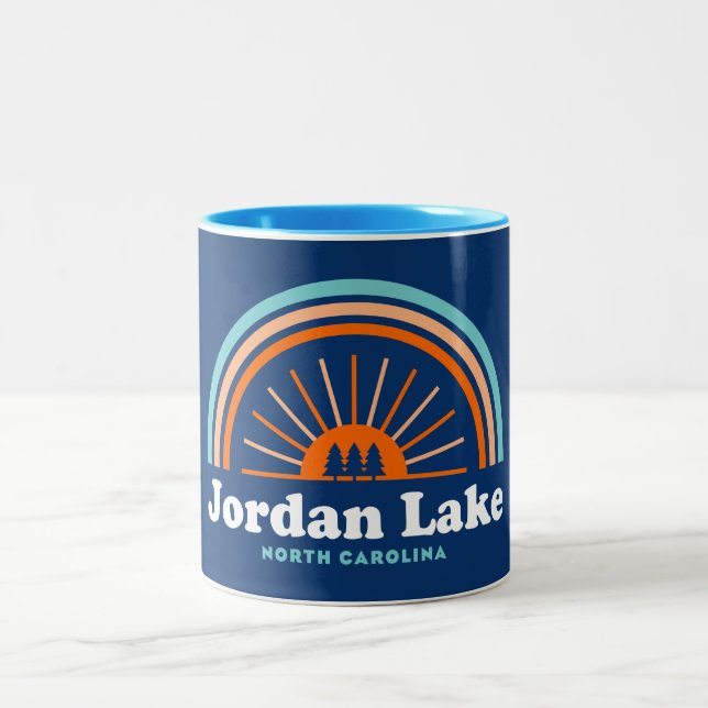 Tasse 2 Couleurs Jordan Lake Caroline du Nord Arc en ciel (Centre)