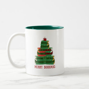 Tasse 2 Couleurs Jory Bookmas Livre Arbre Noël cadeau de Noël