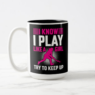 Tasse 2 Couleurs Jouer au hockey comme une fille