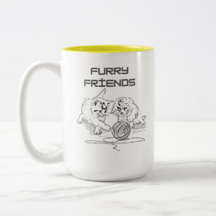 Tasse 2 Couleurs Jouer Tango de fil — Deux chatons au T-shirt de je