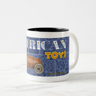 TASSE 2 COULEURS JOUETS AMÉRICAINS AVEC RACER DE FER CAST