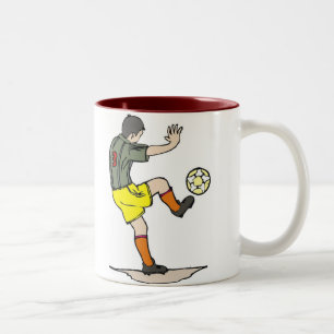 Tasse 2 Couleurs Joueur de football
