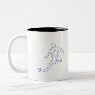 Tasse 2 Couleurs joueur de football