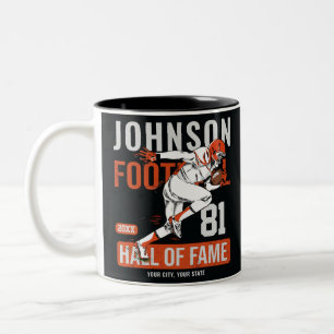 Tasse 2 Couleurs JOUEUR DE Football Personnalisé Équipe NUMBER Spor